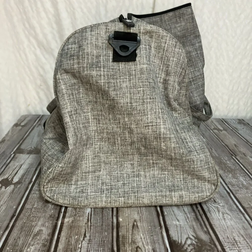 New Original Penguin Weekender Duffle Bag Grey Cross Stitch Large